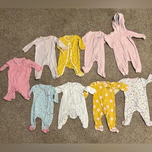 Baby girl sleepers 6-9 months